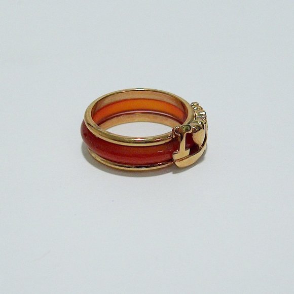 Valentine's Day Ring 18K Gold Plated I LOVE YOU Ring Nickle Free Size 8 - Picture 3 of 7